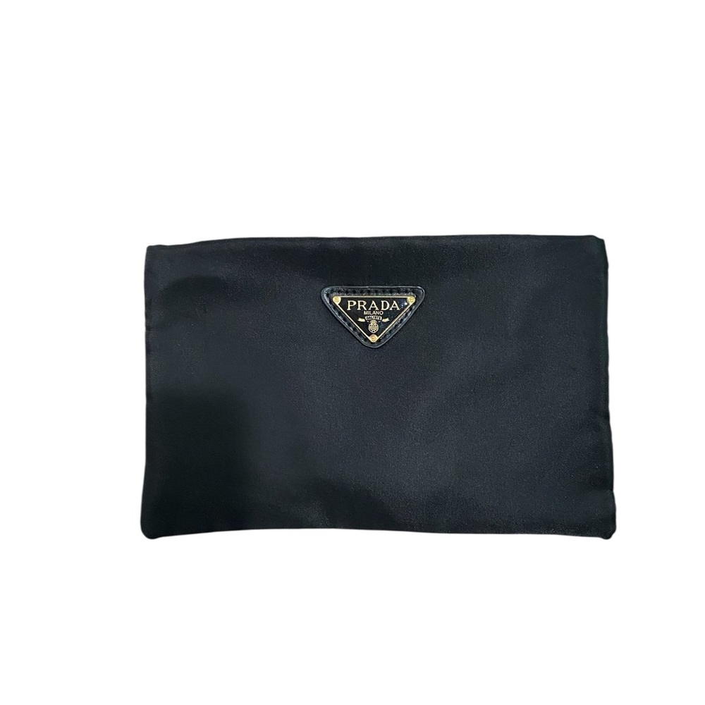Classic Black Nylon Cosmetic Bag